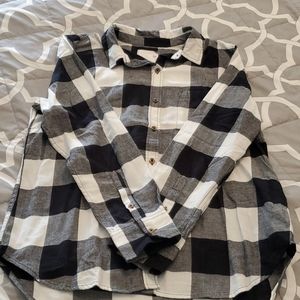Buffalo plaid button-down flannel